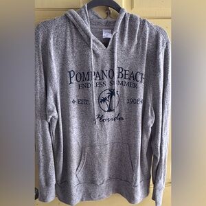 XXL Gray Pompano Beach, Florida Hoodie